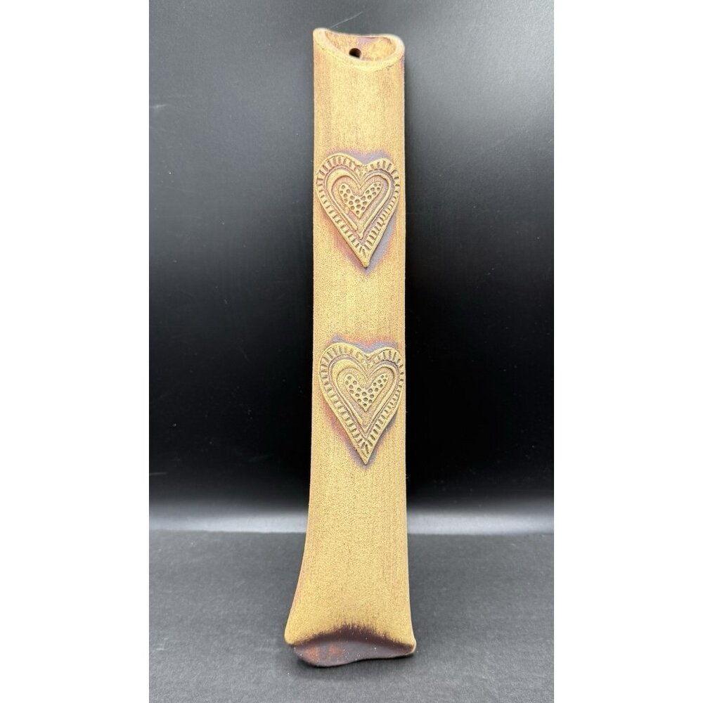 Kampa Stoneware Studio Art Pottery Wall Pocket With Hearts Sedona Arizona